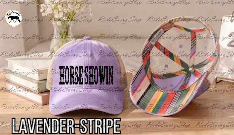 Horse Showin' Washed Mesh Decorative Hat