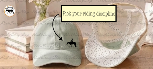 Custom Equine Discipline Washed Mesh Decorative Hat