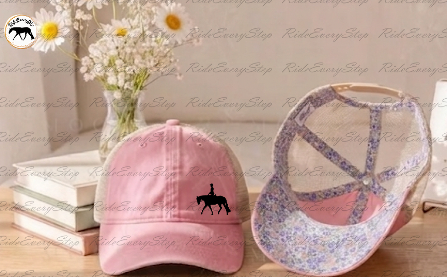 Custom Equine Discipline Washed Mesh Decorative Hat