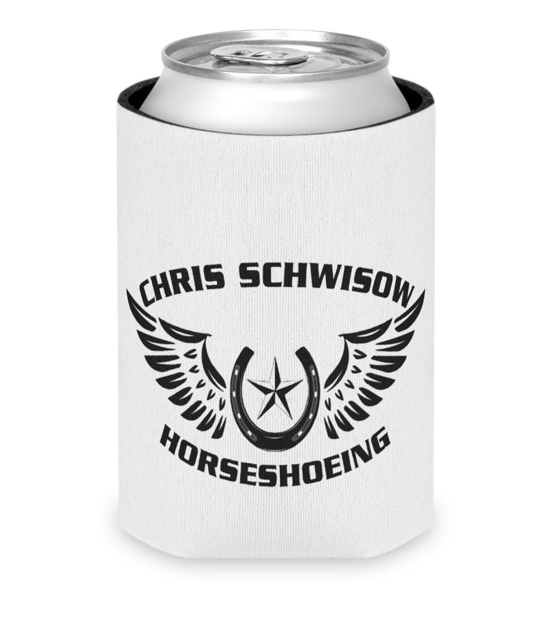 Chris Schwisow Horseshoeing Koozie