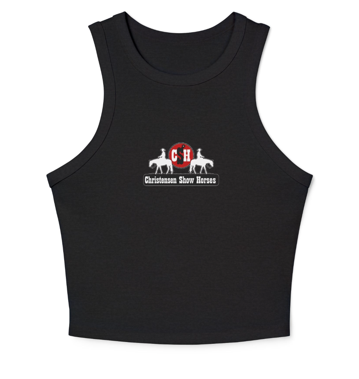 Christensen Show Horses Women's Micro Rib Racer Tank Top