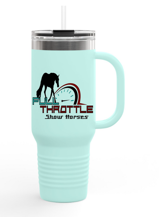 Full Throttle Show Horses 40 oz. Insulated Tumbler Stylish Matte Colors