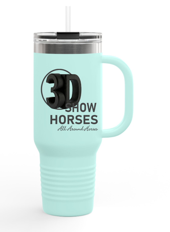 3D Show Horses 40 oz. Insulated Tumbler Stylish Matte Colors