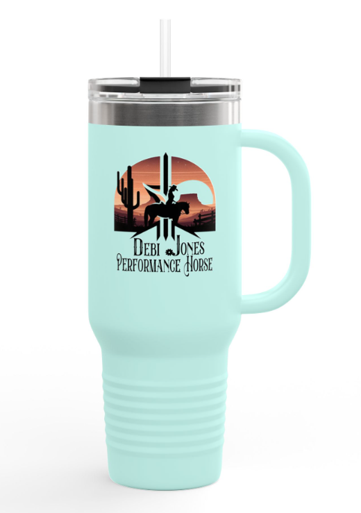 Debi Jones Performance Horses 40 oz. Insulated Tumbler Stylish Matte Colors