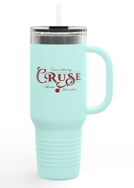 Courtney Cruse Show Horses 40 oz. Insulated Tumbler Stylish Matte Colors