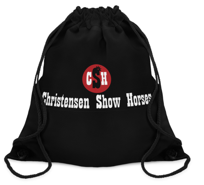 Christensen Show Horses Drawstring Bag