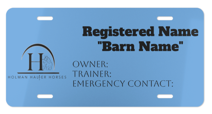 Holman Halter Horses Stall Sign