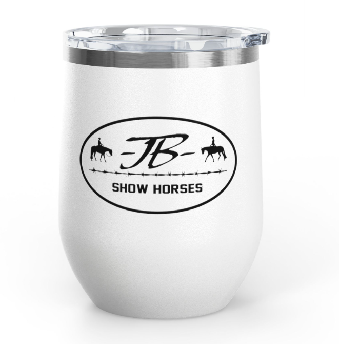 Justin Brown Show Horses Wine Tumbler