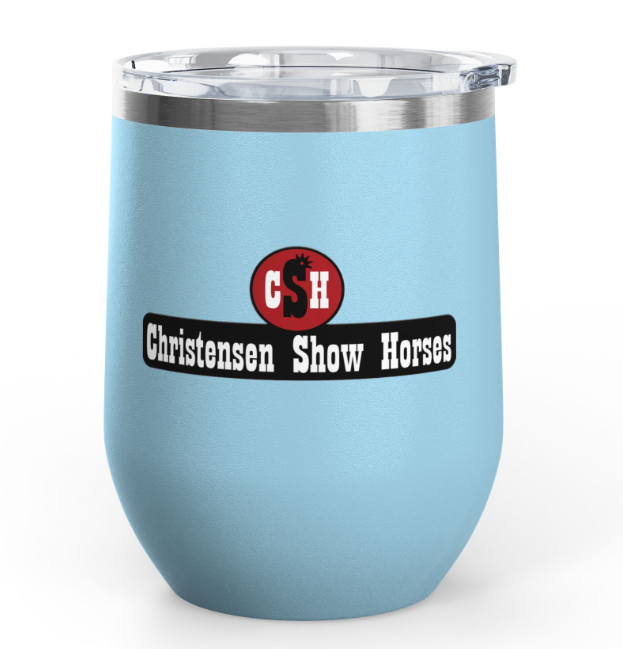 Christensen Show Horses Wine Tumbler