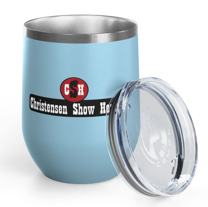 Christensen Show Horses Wine Tumbler