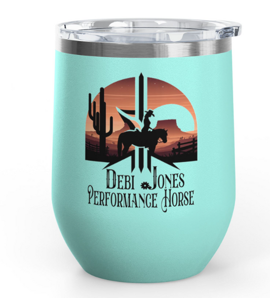 Debi Jones Performance Horses Wine Tumbler