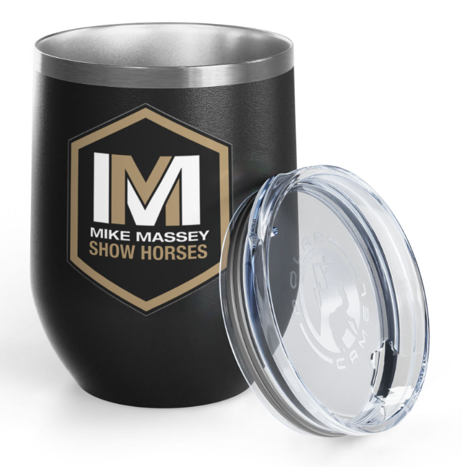 Mike Massey Show Horses Wine Tumbler
