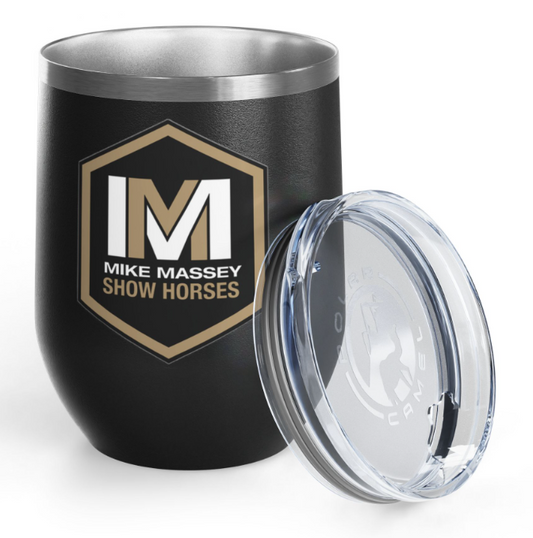 Mike Massey Show Horses Wine Tumbler