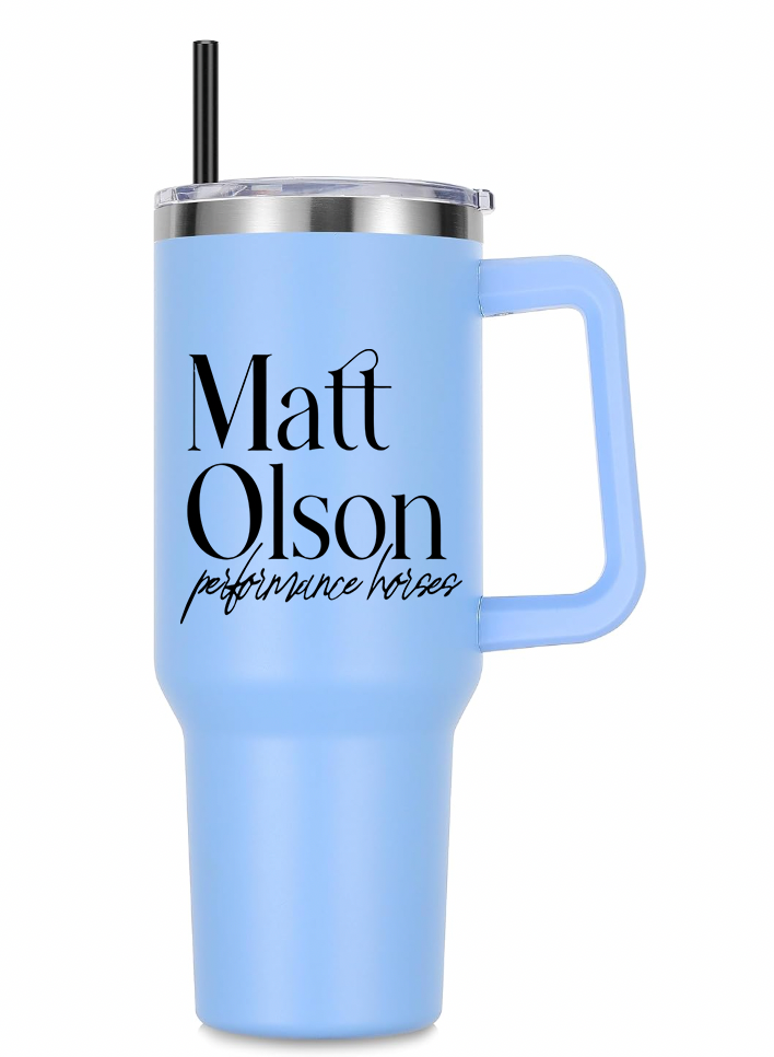Matt Olson Performance Show Horses 40 oz. Insulated Tumbler Stylish Matte Colors