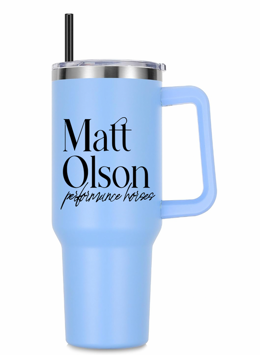 Matt Olson Performance Show Horses 40 oz. Insulated Tumbler Stylish Matte Colors