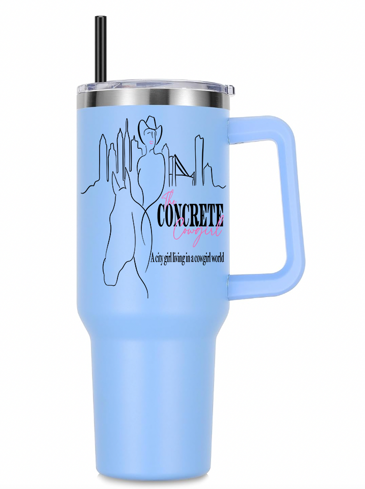 Concrete Cowgirl 40 oz. Insulated Tumbler Stylish Matte Colors
