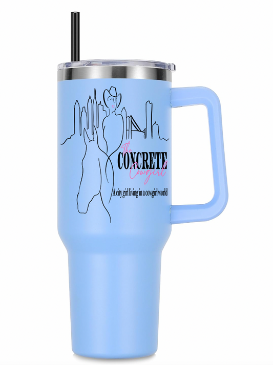 Concrete Cowgirl 40 oz. Insulated Tumbler Stylish Matte Colors