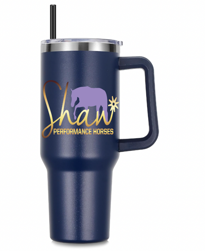 Shaw Performance Horses 40 oz. Insulated Tumbler Stylish Matte Colors