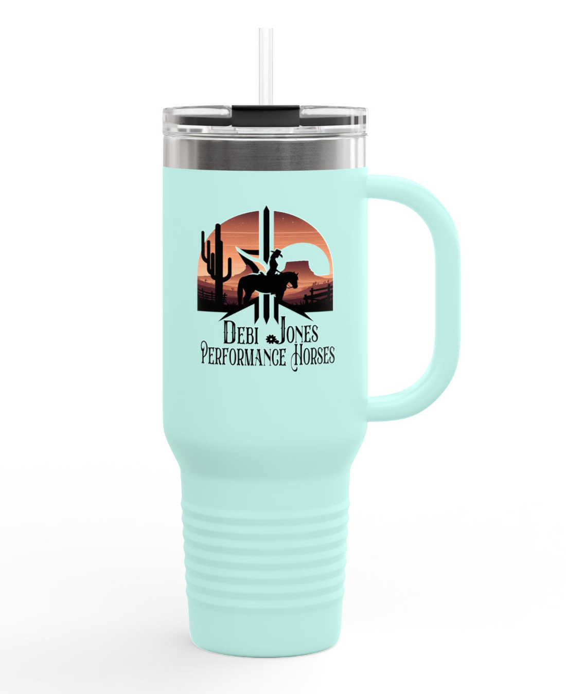 Debi Jones Performance Horses 40 oz. Insulated Tumbler Stylish Matte Colors
