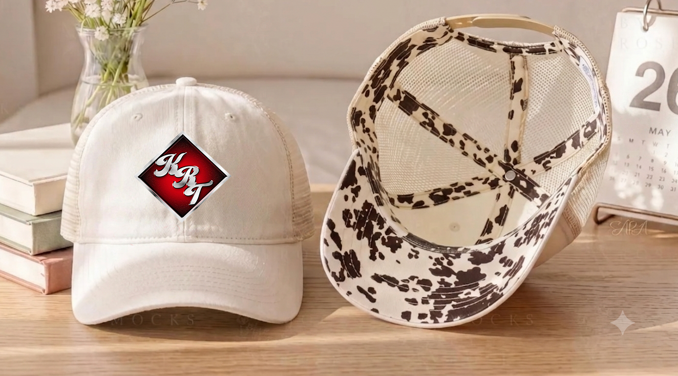 KRT Show Horses Women's Washed Mesh Decorative Hat