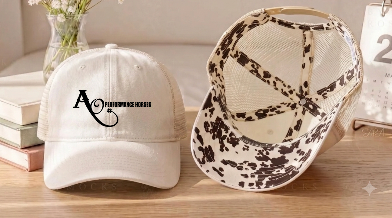 AO Performance Horses Women's Washed Mesh Decorative Hat