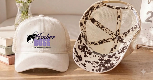 Amber Ross Performance Horses Women's Washed Mesh Decorative Hat