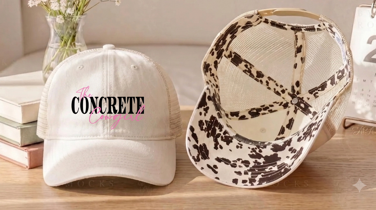 Concrete Cowgirl Women's Washed Mesh Decorative Hat
