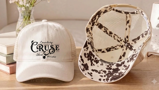 Courtney Cruse Show Horses Women's Washed Mesh Decorative Hat