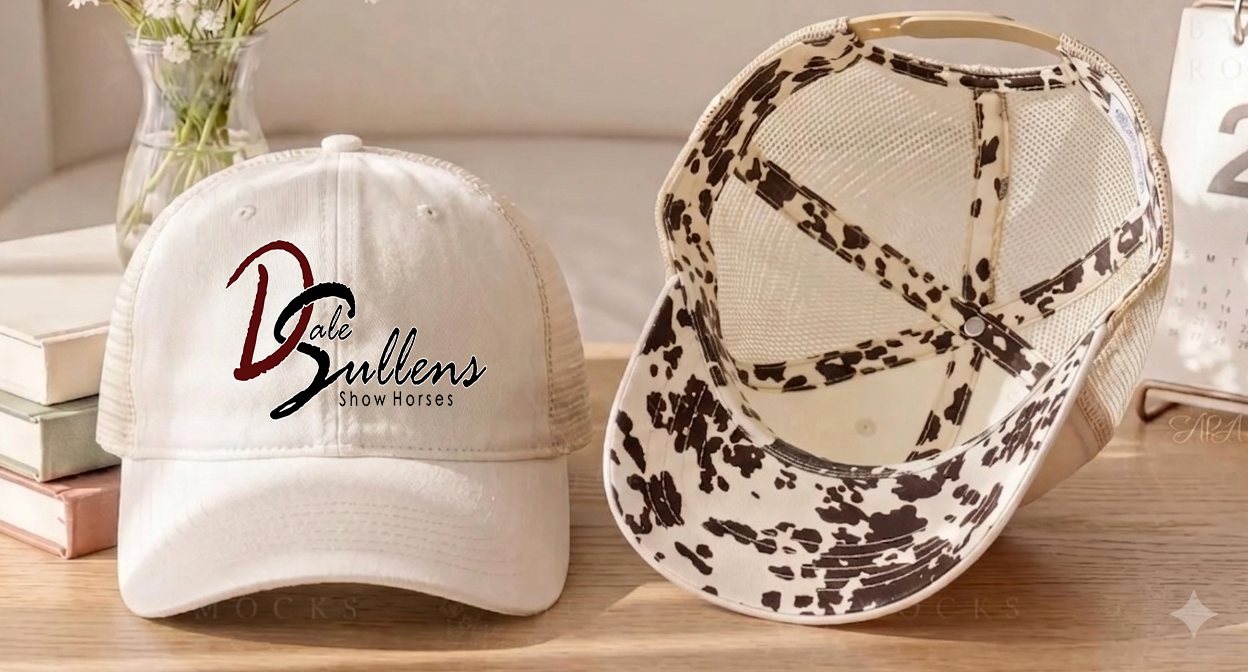 Dale Sullens Show Horses Women's Washed Mesh Decorative Hat