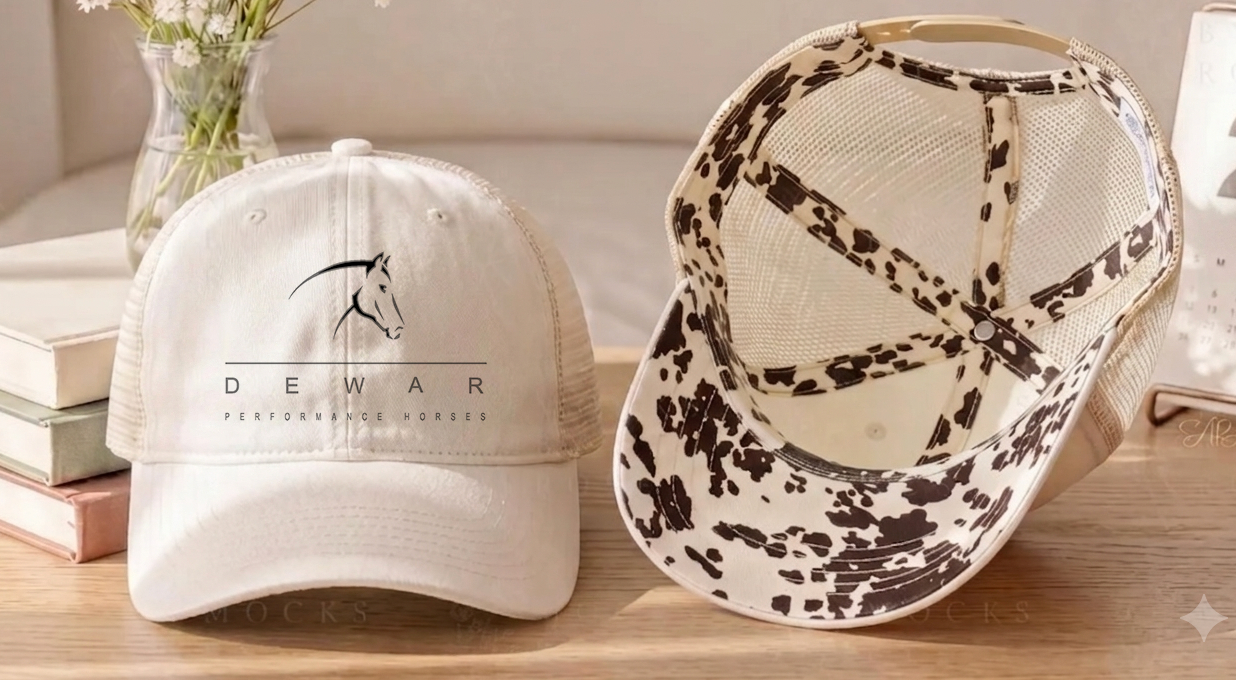Dewar Performance Horses Women's Washed Mesh Decorative Hat