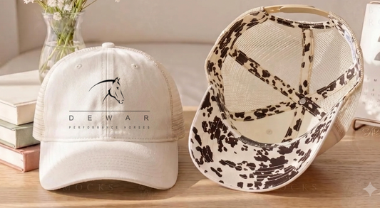 Dewar Performance Horses Women's Washed Mesh Decorative Hat