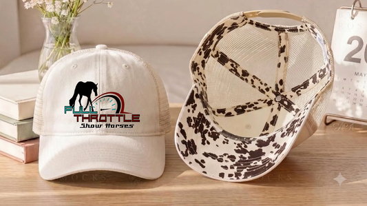 Full Throttle Show Horses Women's Washed Mesh Decorative Hat