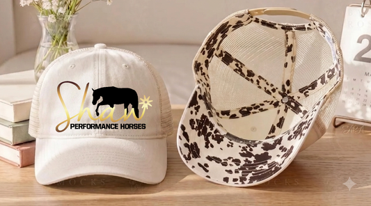 Shaw Performance Horses Women's Washed Mesh Decorative Hat