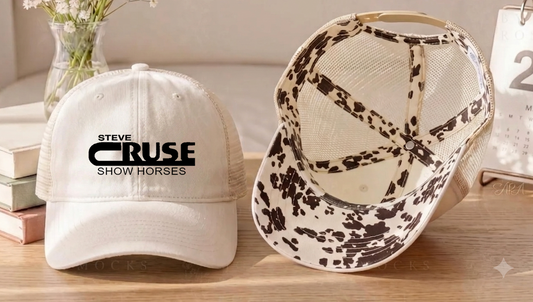 Steve Cruse Show Horses Women's Washed Mesh Decorative Hat