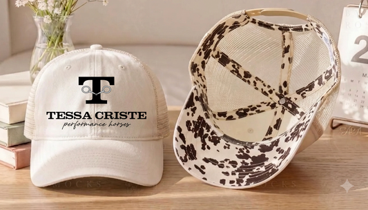 Tessa Criste Performance Horses Women's Washed Mesh Decorative Hat