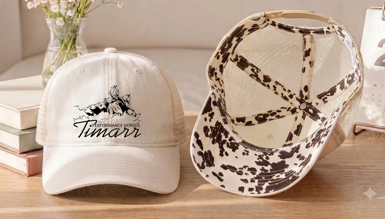 Timarr Performance Horses Women's Washed Mesh Decorative Hat