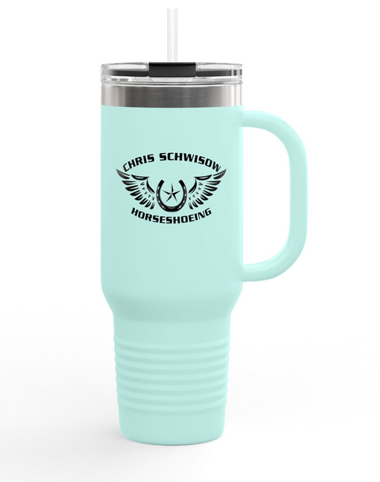 Chris Schwisow Horseshoeing 40 oz. Insulated Tumbler Stylish Matte Colors