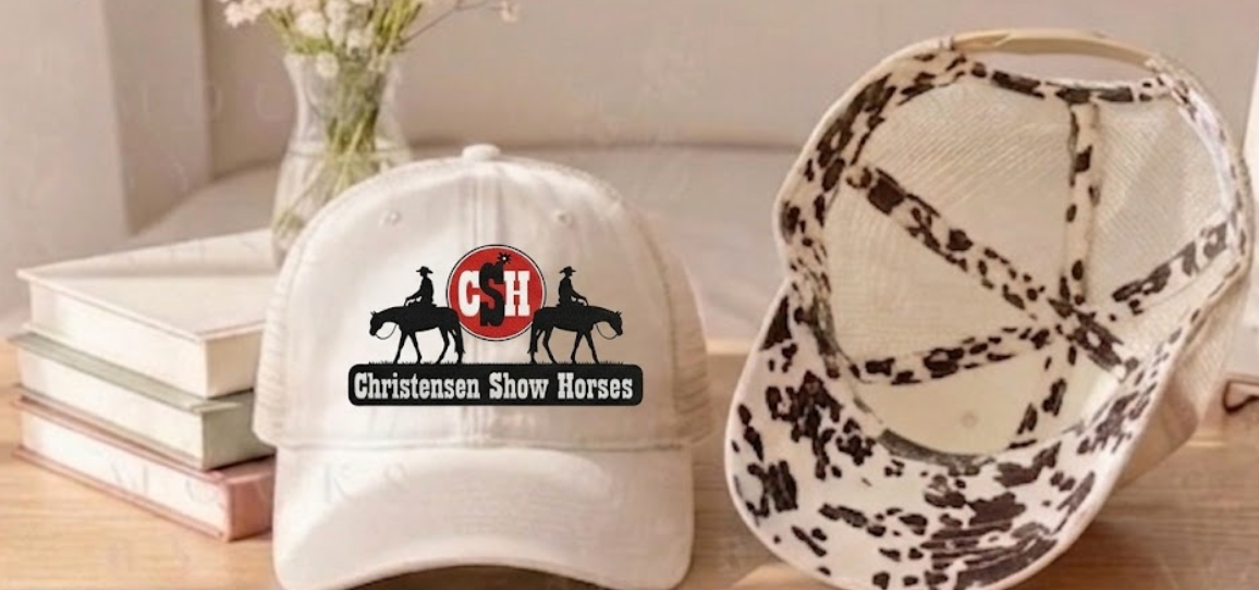 Christensen Show Horses Women's Washed Mesh Decorative Hat