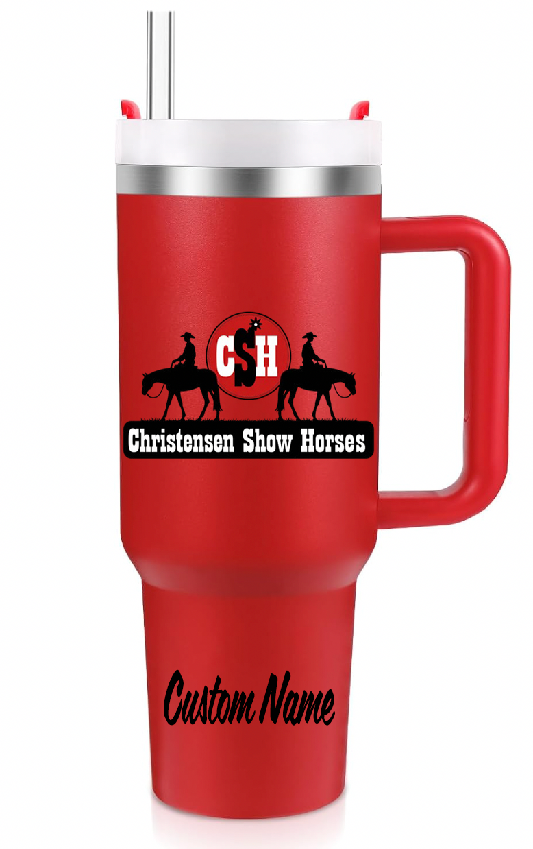 Christensen Show Horses 40 oz. Insulated Tumbler Stylish Matte Colors