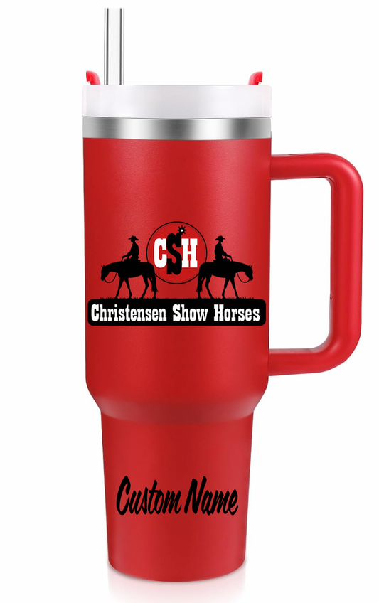 Christensen Show Horses 40 oz. Insulated Tumbler Stylish Matte Colors