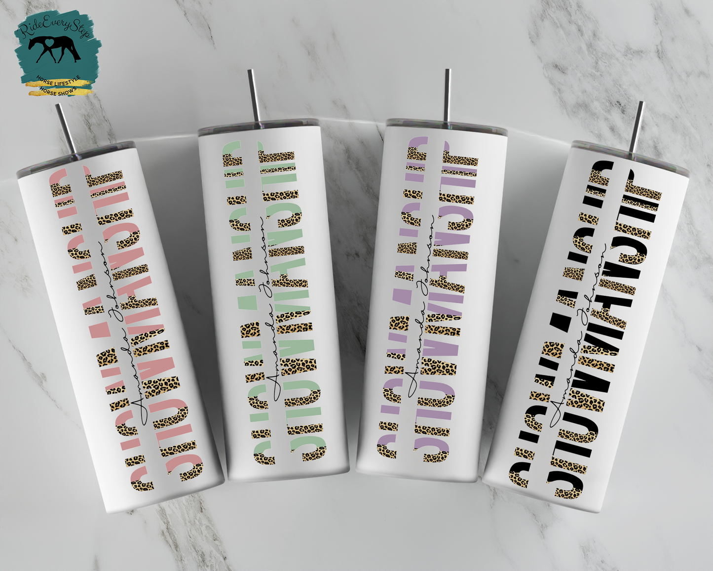 Showmanship with Name Tumbler with lid & straw