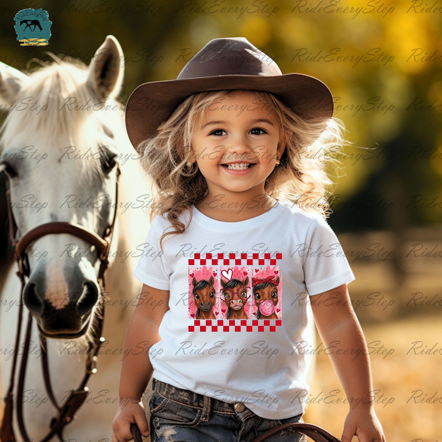 Horse Valentine's Day Shirt, Custom Equine Infant and Toddlers Apparel