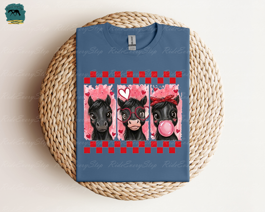 Horse Valentine's Day Shirt, Custom Equine Apparel