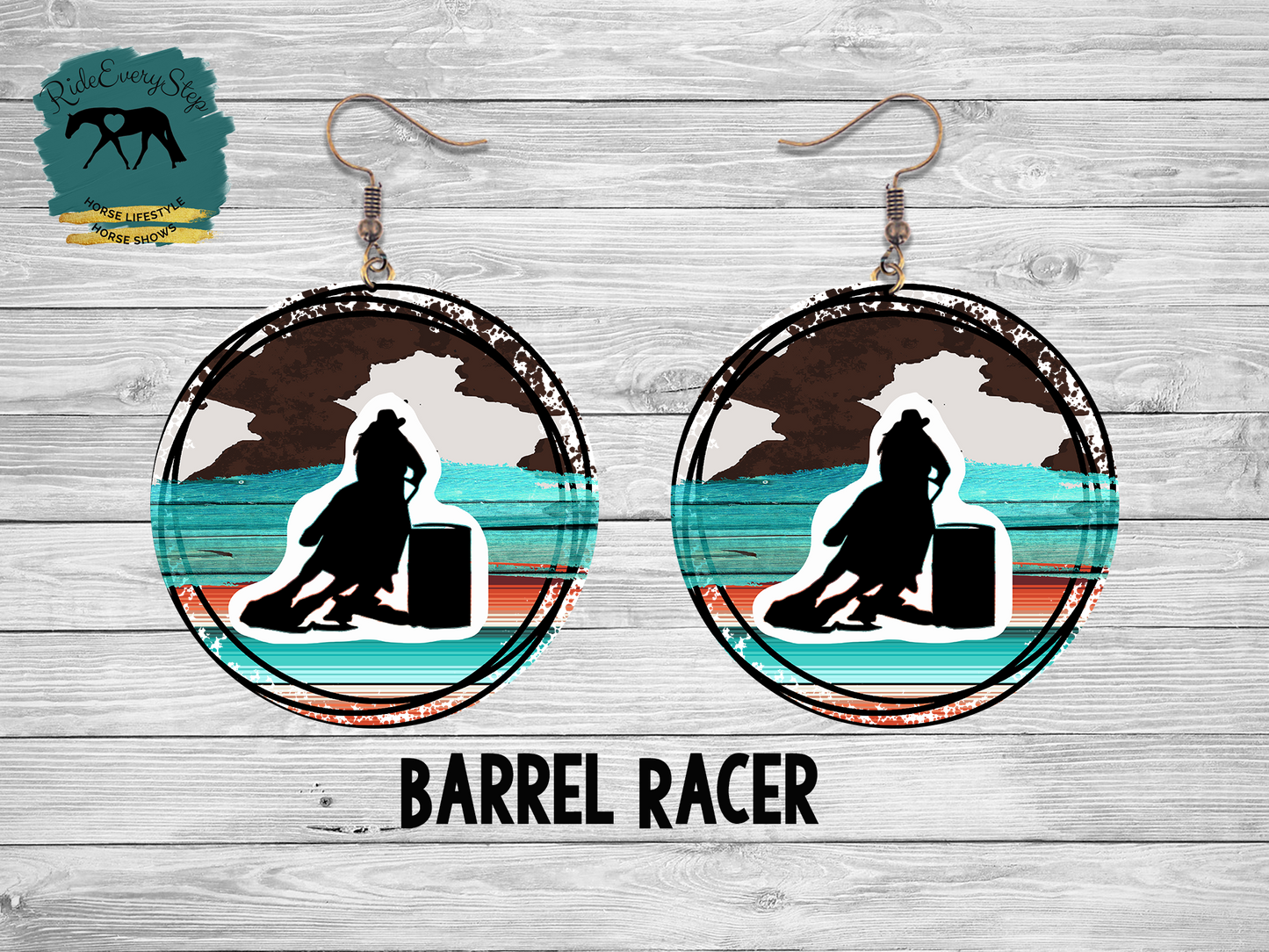 Round Horse Show Earrings