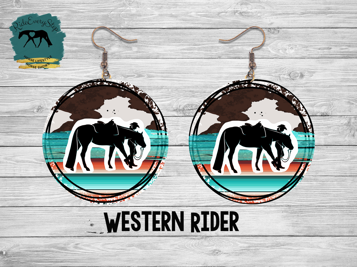 Round Horse Show Earrings
