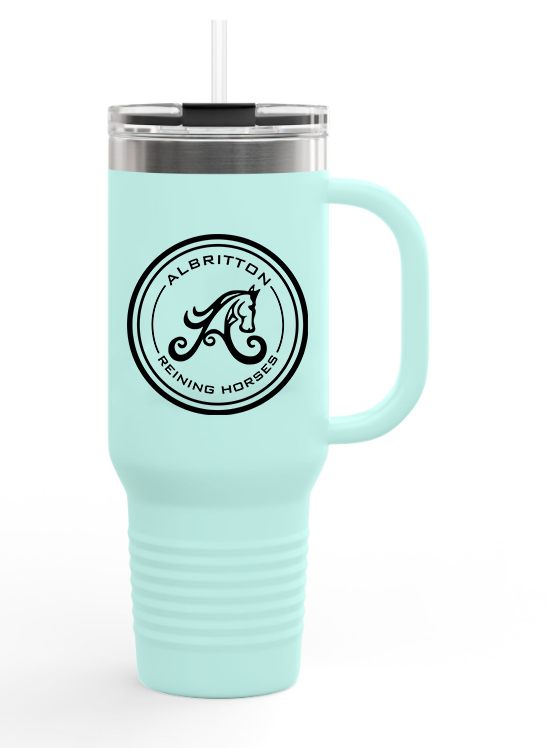 Albritton Reining Horses 40 oz. Insulated Tumbler Stylish Matte Colors